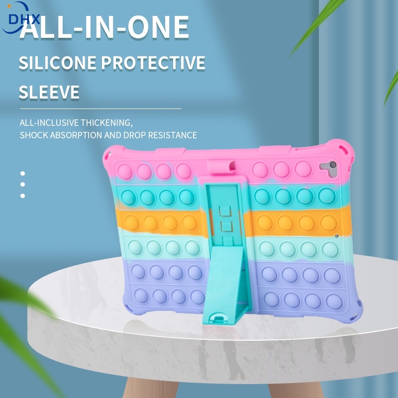 Ốp máy tính bảng silicon có giá đỡ thích hợp cho iPad 5th 6th Gen 9.7 2018 2017 10.2 9th 8th 7th