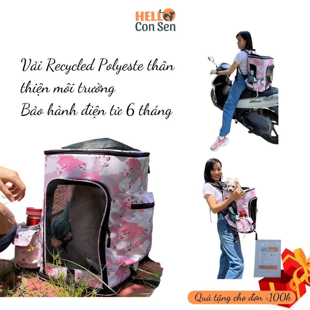 Balo vận chuyển cho chó mèo ECOPETS có bảo hành Balo phi hành gia thân thiện với môi trường có hình thật