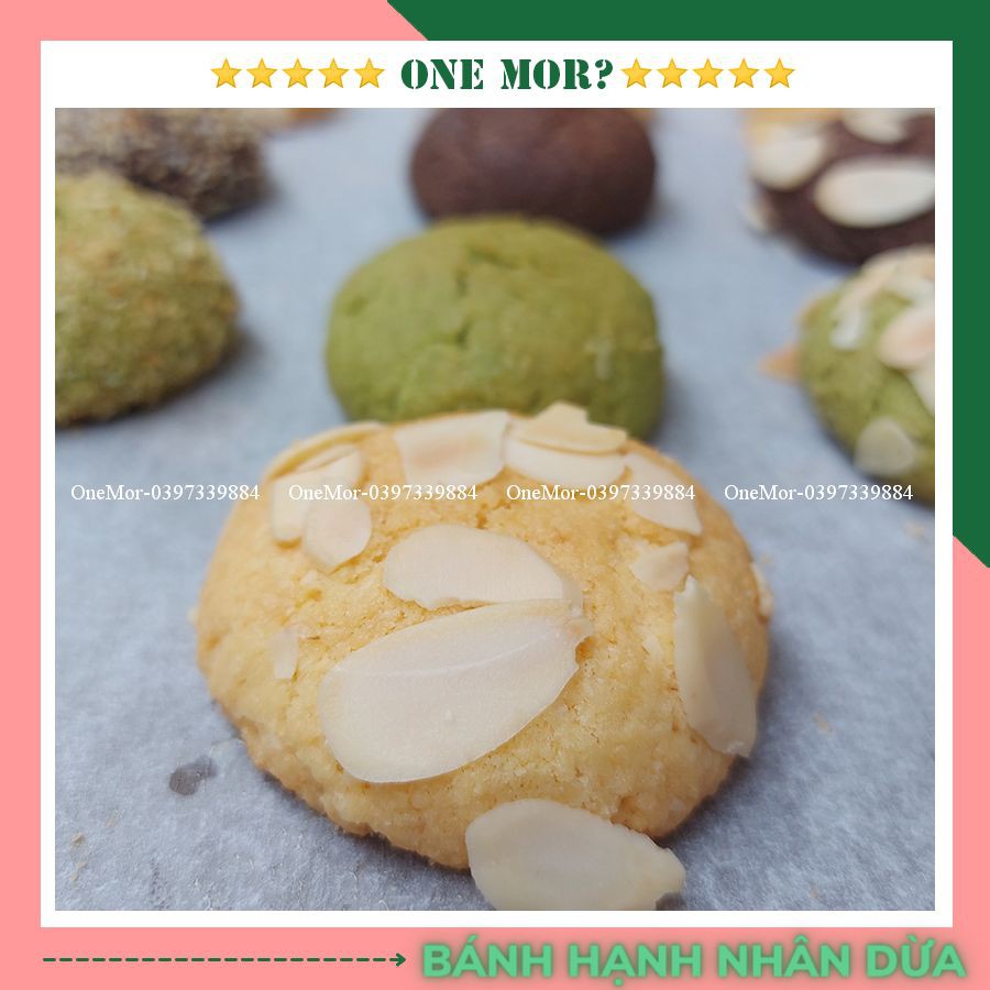 Bánh Cookies Hạnh Nhân Dừa bánh ăn kiêng cho người tập gym và bà bầu 20gram ăn thử | OneMor