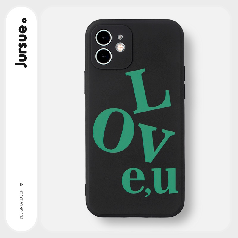 Ốp lưng JURSUE hình cặp đôi dễ thương đẹp độc lạ Cho iPhone 14 13 12 11 Pro Max SE 2020 X XR XS 8 7 ip 6S 6 Plus Y2246