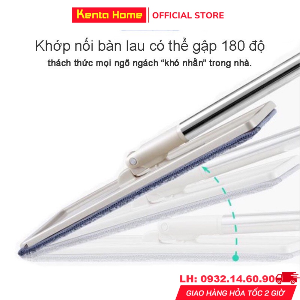 Bộ lau nhà thông minh 360 độ tự vắt thùng to, Chổi lau nhà tự vắt 360 độ cao cấp lau sạch khô nhanh - Bảo hành 6 Tháng