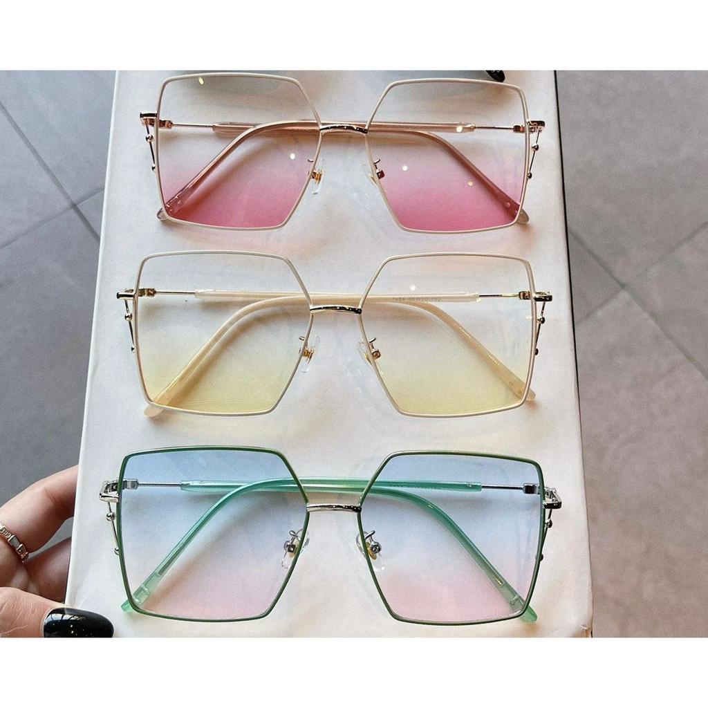Mắt Kính Thời Trang Form Vuông Titan Cao cấp 727 Pha Màu Cá Tính Phong Cách