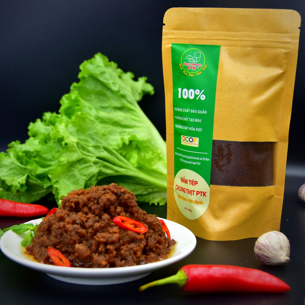 Mắm tép chưng thịt PTK túi kraft ⭐nguyên liệu tươi ngon_ thịt heo đạt chứng nhận VIETGAP⭐ | BigBuy360 - bigbuy360.vn