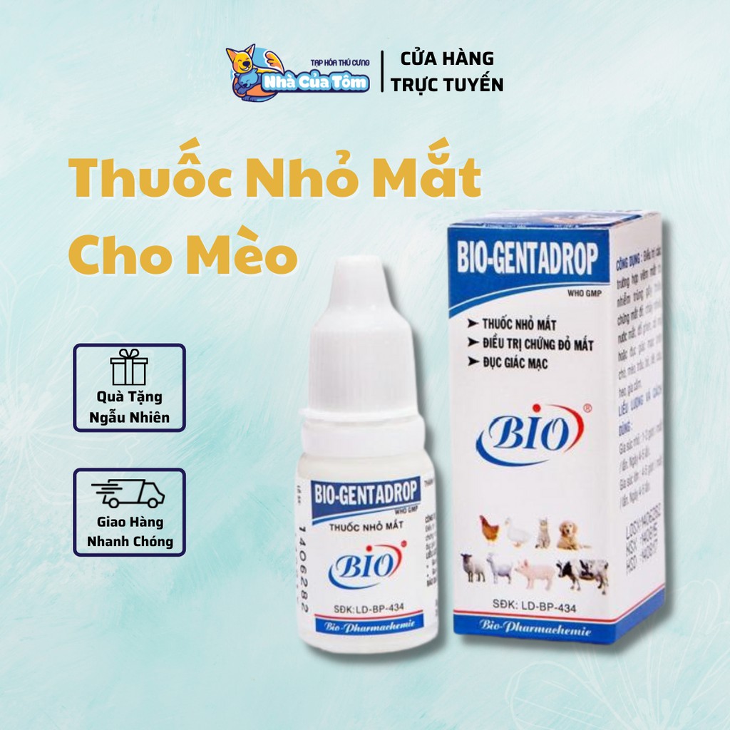 1 Hộp Thuốc Nhỏ Mắt Chó Mèo Bio GenTaDrop