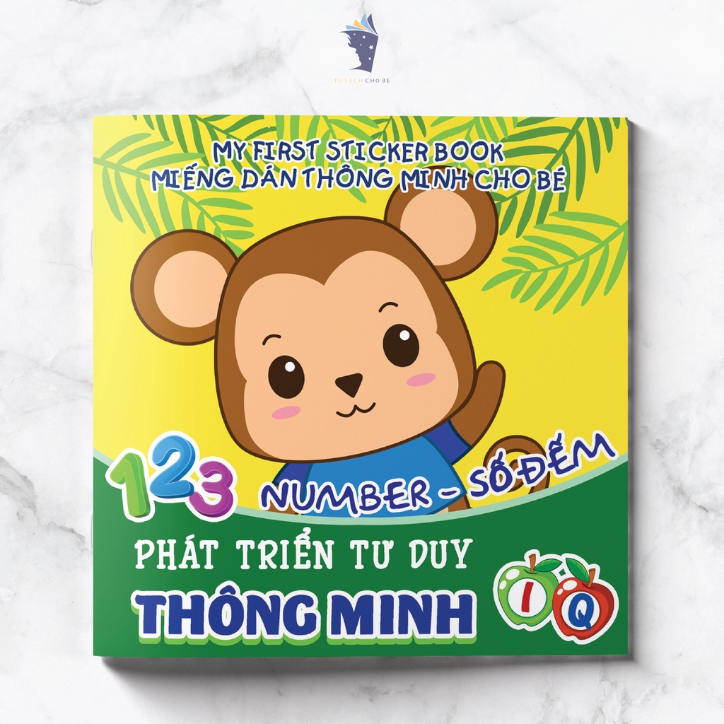 Sách -Bộ 6 cuốn: Miếng dán Thông minh cho bé Phát triển tư duy IQ - My First Sticker Book
