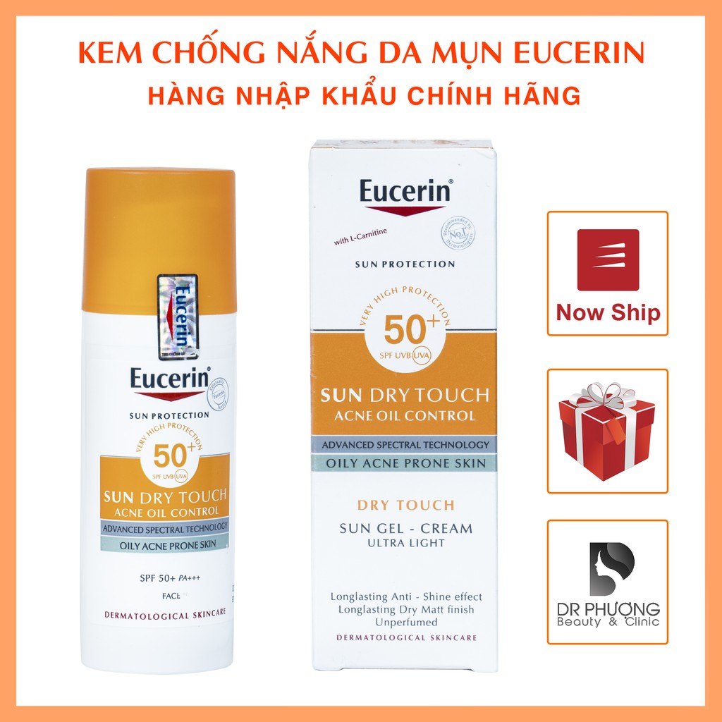 Kem chống nắng cho da nhờn mụn Eucerin Oil Control SPF50+