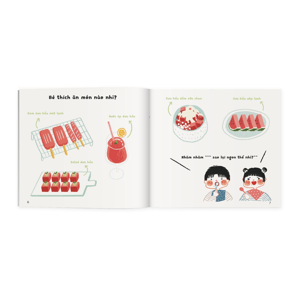Sách Ehon - Bộ 4 cuốn - Bé thích ăn món nào nhỉ - cho trẻ từ 0-3 tuổi