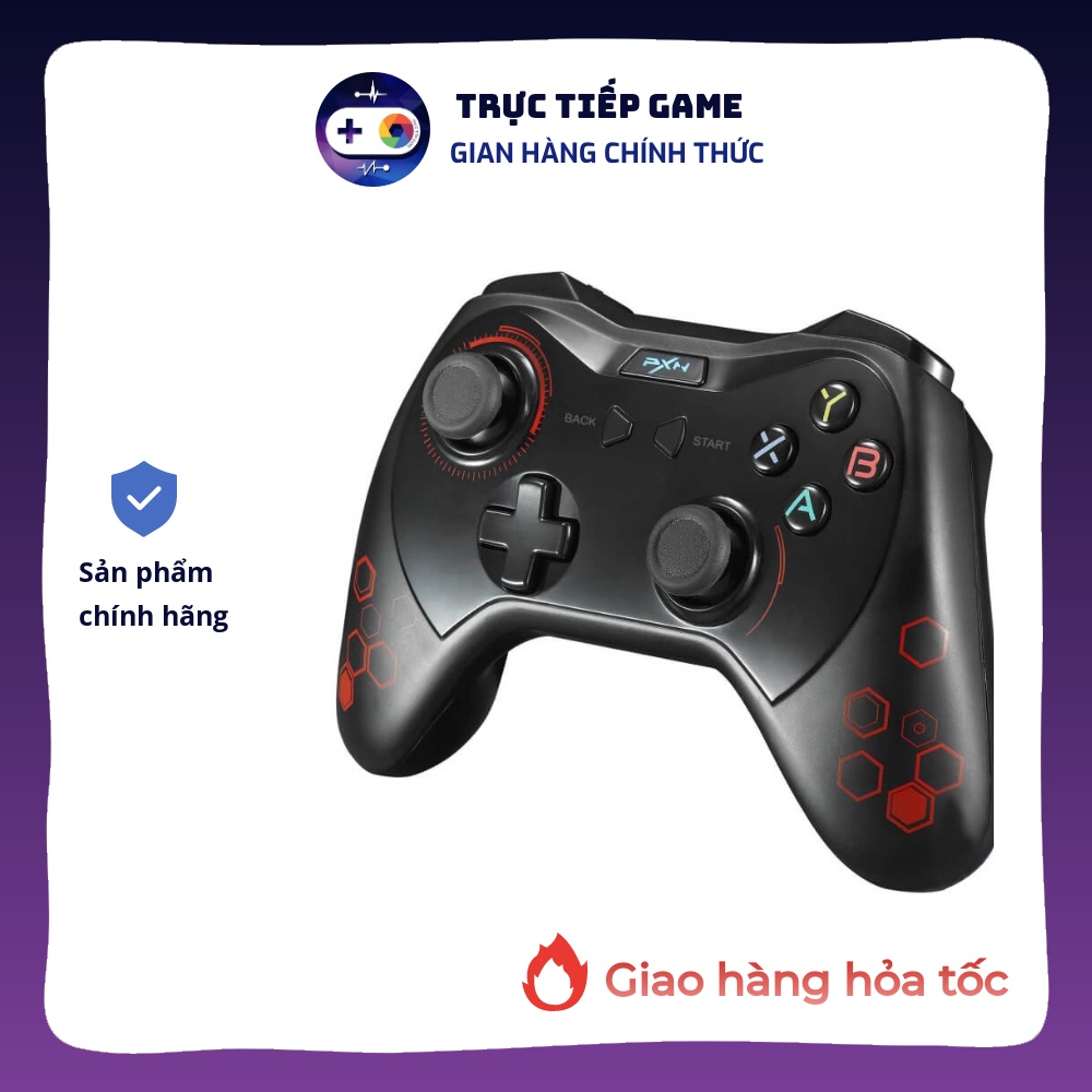 Tay Cầm Chơi Game Bluetooth PXN 9613 Cho PC/Laptop/Điện Thoại Android/Smart TV(Có Rung)