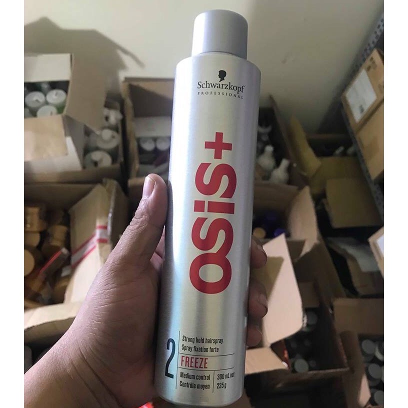 Keo giữ nếp tóc cứng SCHWARZKOPF Osis+ Strong Hold Hairspray Freeze (300ml) - Keo sịt tóc