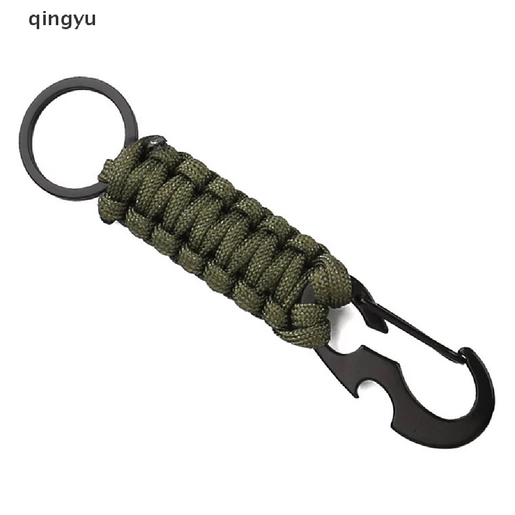 Móc Khóa Carabiner Kiêm Đồ Khui Nắp Chai Họa Tiết Rằn Ri