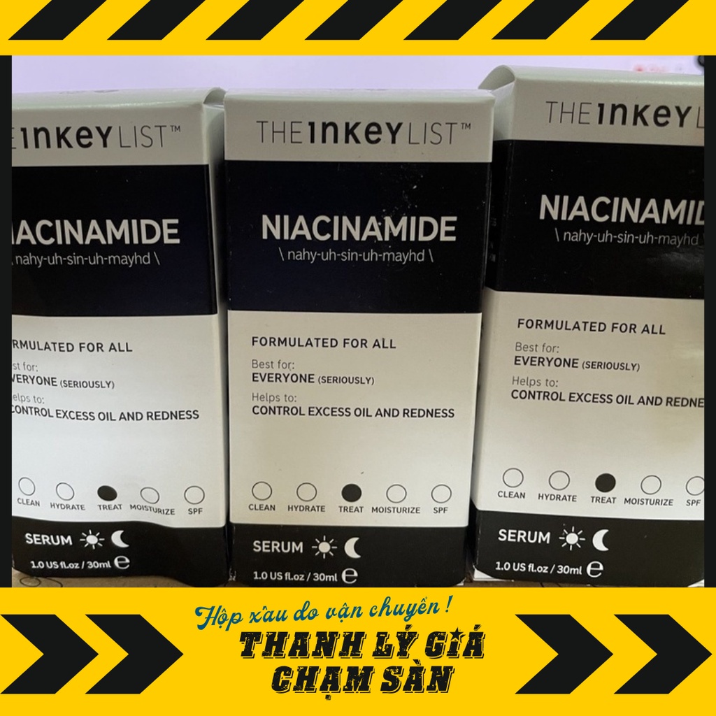 Hộp xấu + vơi tinh chất kiềm dầu The Inkey List Niacinamide - 30ml