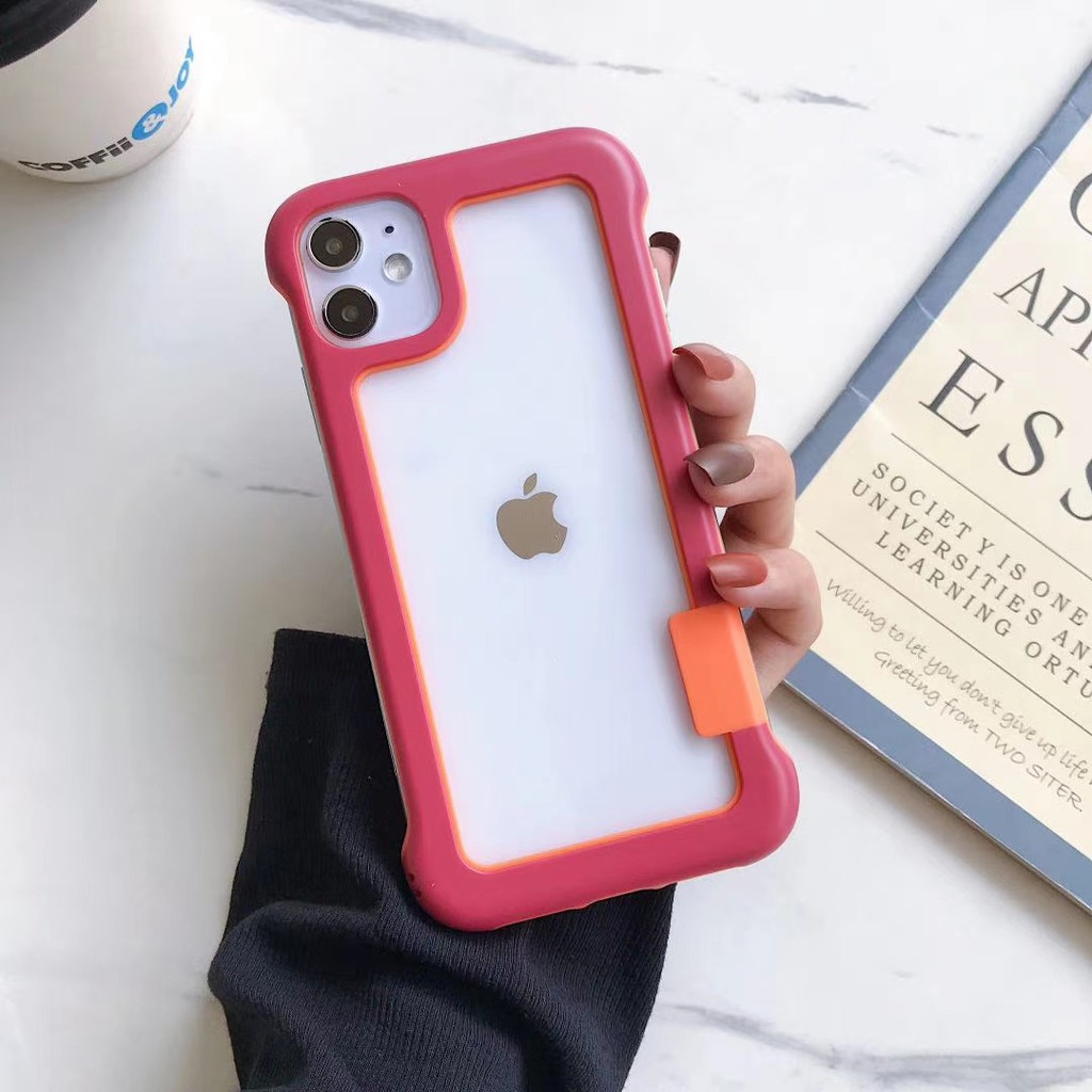 Novelty Constract Colors Bumper iPhone12 11 Pro Xs max XR 7/8plus SE2020 Phone Cover Full Korea Casing | BigBuy360 - bigbuy360.vn