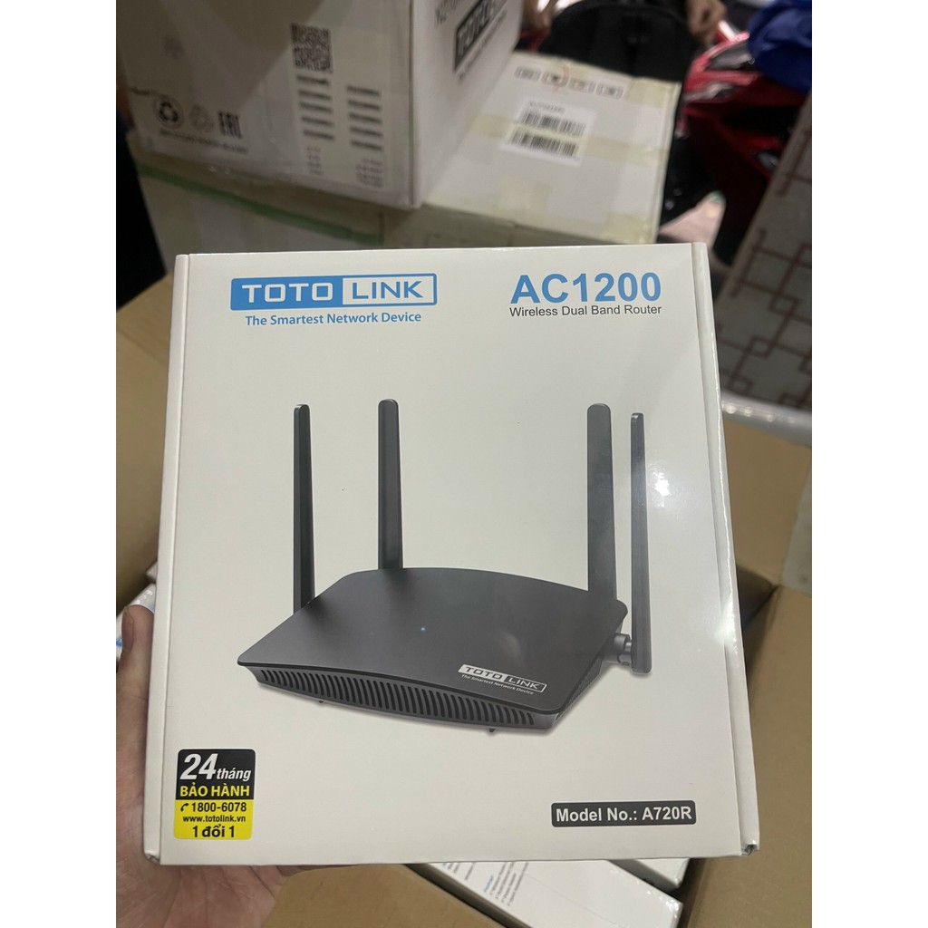 Bộ phát wifi Totolink A720R 2.4Ghz/5Ghz AC1200Mpbs Hàng chính hãng Bảo hành 2 năm | BigBuy360 - bigbuy360.vn