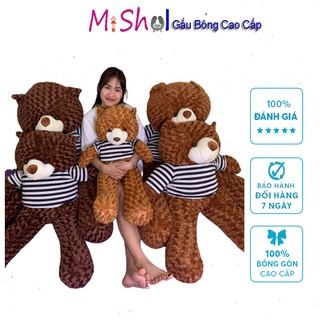 Gấu Bông Teddy 0,95m-1m1-1m3 Gấu Bông To, Gối Ôm Hình Thú Teddy Nâu Bự Khổng Lồ Siêu Đáng Yêu - MH06