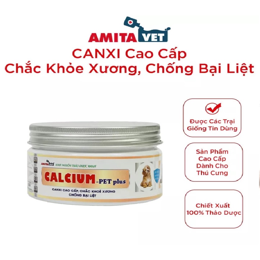 Bổ xung Canxi cho chó mèo CALCIUM vị phomai giúp chắm sóc thú cưng chắc khỏe phát triển xương