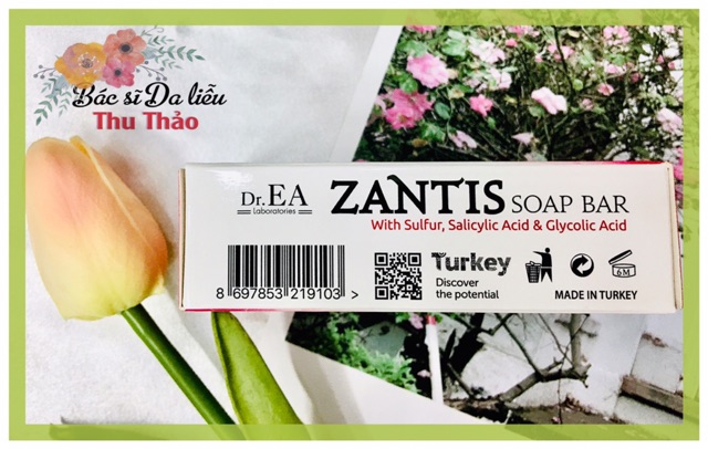 XÀ PHÒNG DR.EA ZANTIS SOAP BAR HỖ TRỢ GIẢM MỤN DÀY SỪNG NANG LÔNG