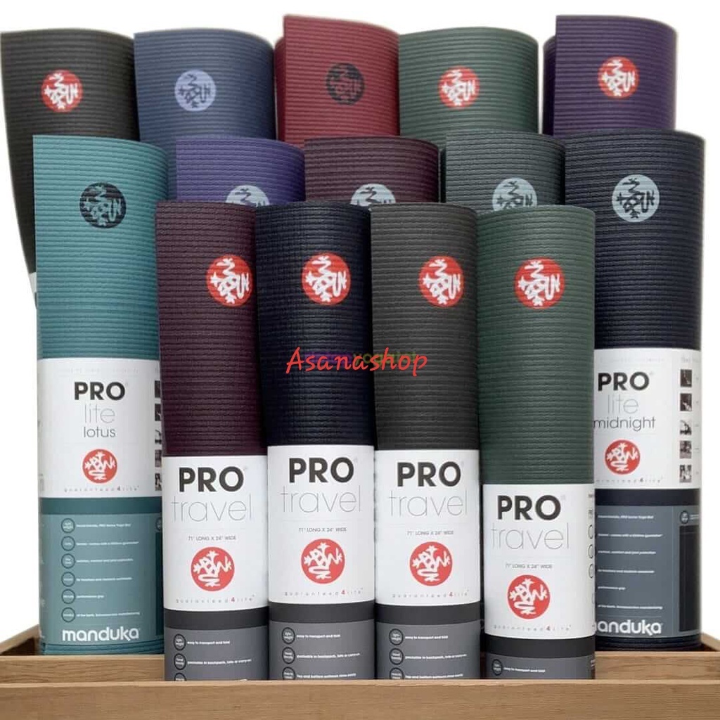 Thảm Yoga Du Lịch Manduka, PRO Travel 2,5mm, PVC Sinh Thái Cao Cấp, Đàn Hồi Tốt, Siêu Bám, Siêu Bền, Sản Xuất Tại Đức