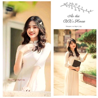Áo dài trắng nữ sinh 4 tà chiffon HÀNG MỚI VỀ