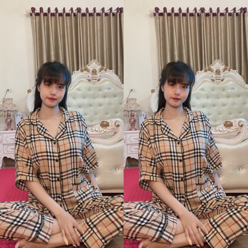 Pijama lụa cao cấp cánh dơi quần dài áo cộc bigsize | BigBuy360 - bigbuy360.vn