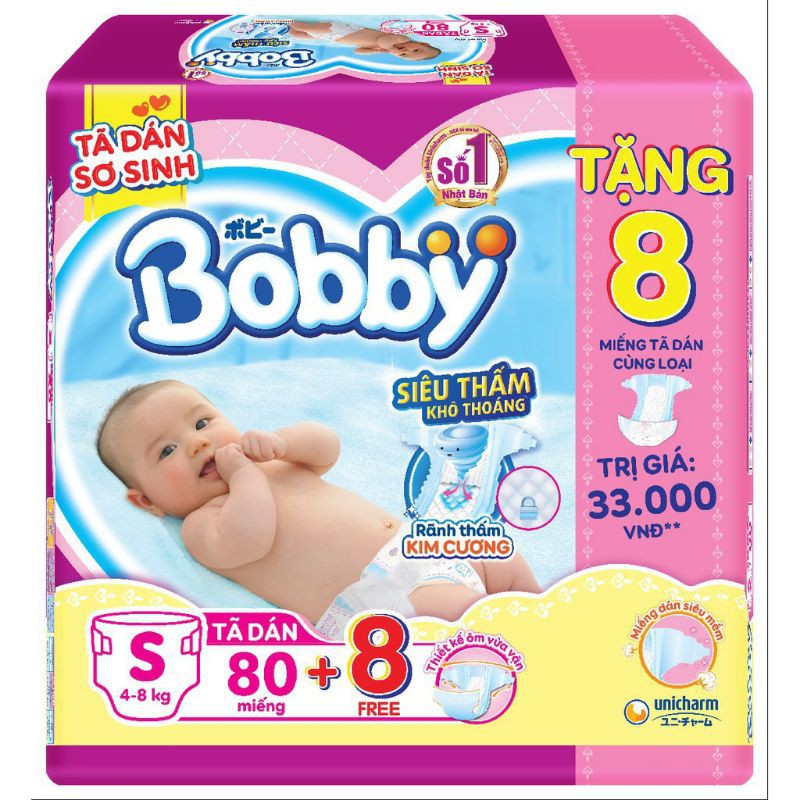 Tã dán Bobby S80 mới