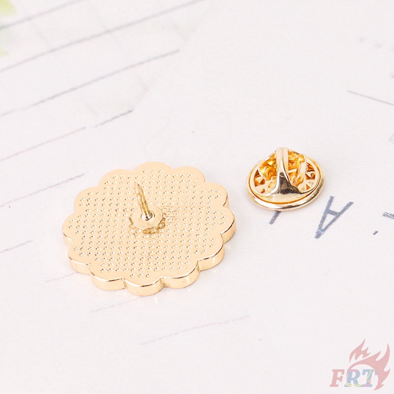 Ghim cài áo hình hoa bằng kim loại nhiều màu sắc