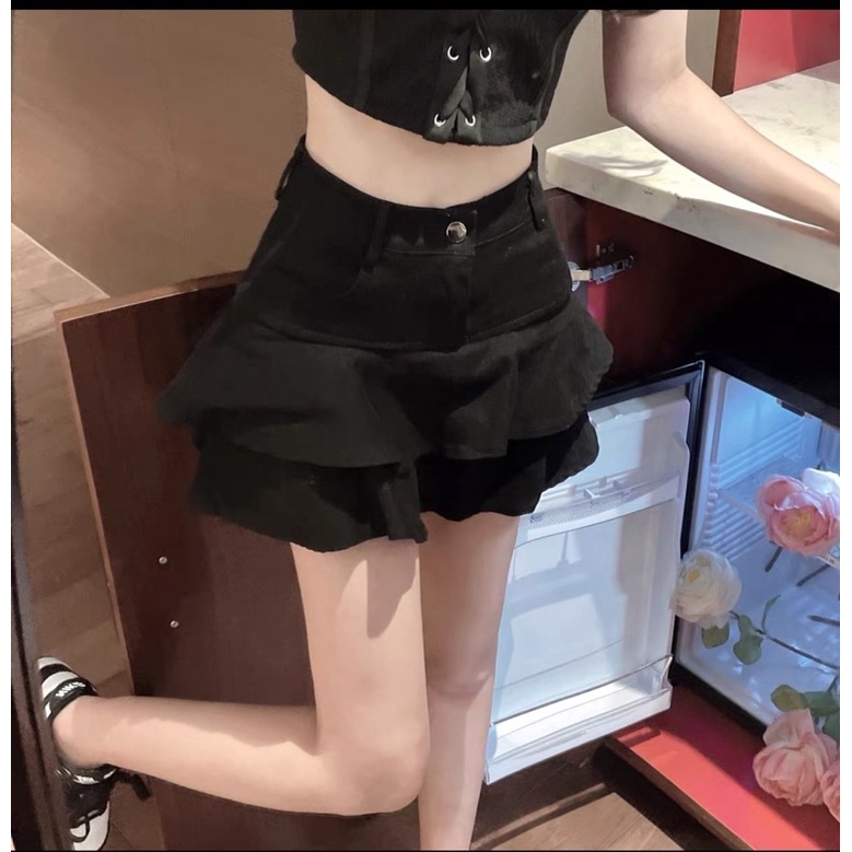 CHÂN VÁY KAKI 2 TẦNG CVKK2T