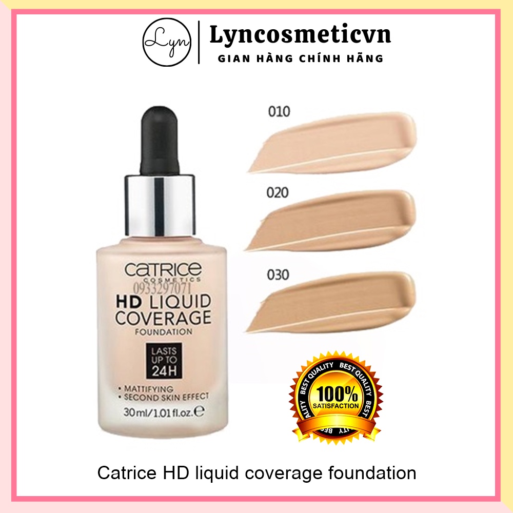 Kem nền Catrice HD Liquid Coverage Foundation – 30ml