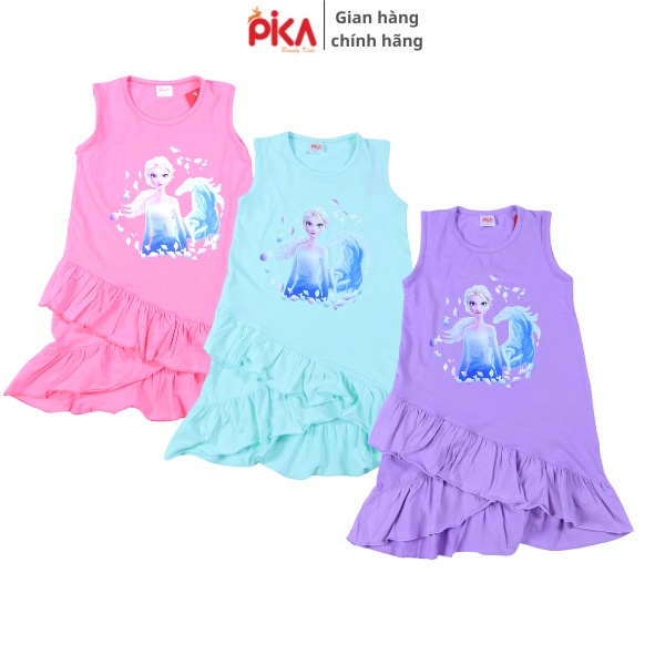 Váy cho bé PIKA kids Váy Elsa cho bé gái -chất liệu cotton từ 12-25kg [QUÀ TẶNG:DÂY BUỘC TÓC]