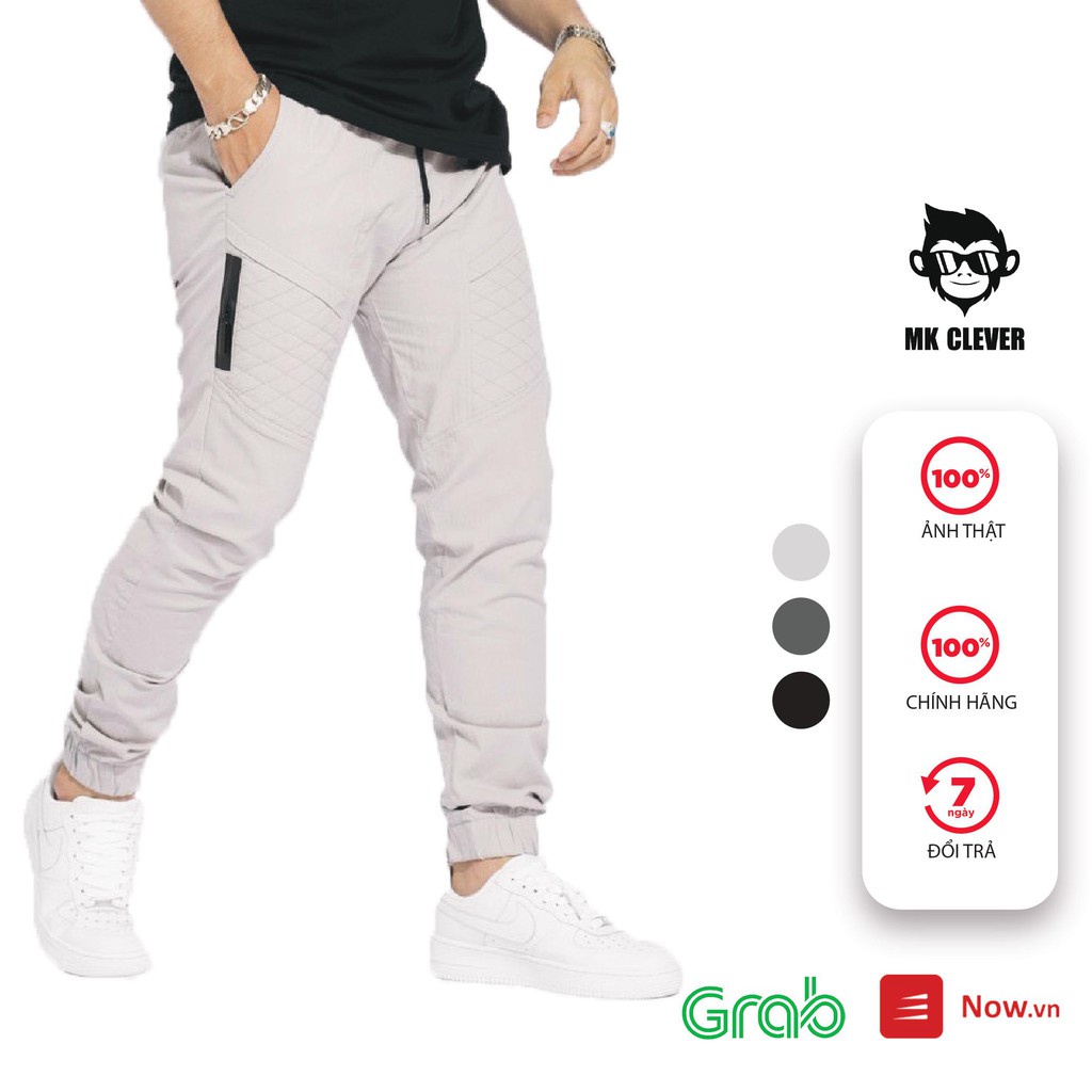 Quần jogger nam đũi co giãn, phối khóa, họa tiết tinh tế, dáng đứng - Thời trang nam MK Clever- QJĐP02 - Hàng mới về