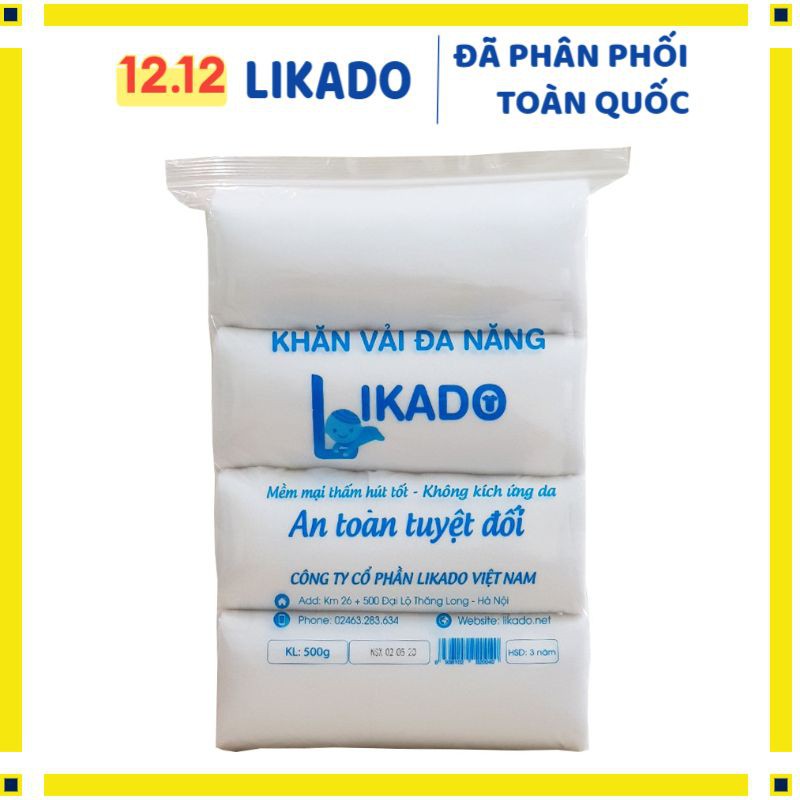 [LIKADO] Khăn giấy khô đa năng Likado 500g dạng cuộn kích thước(18x20cm), 330 tờ ( 1 cuộn)