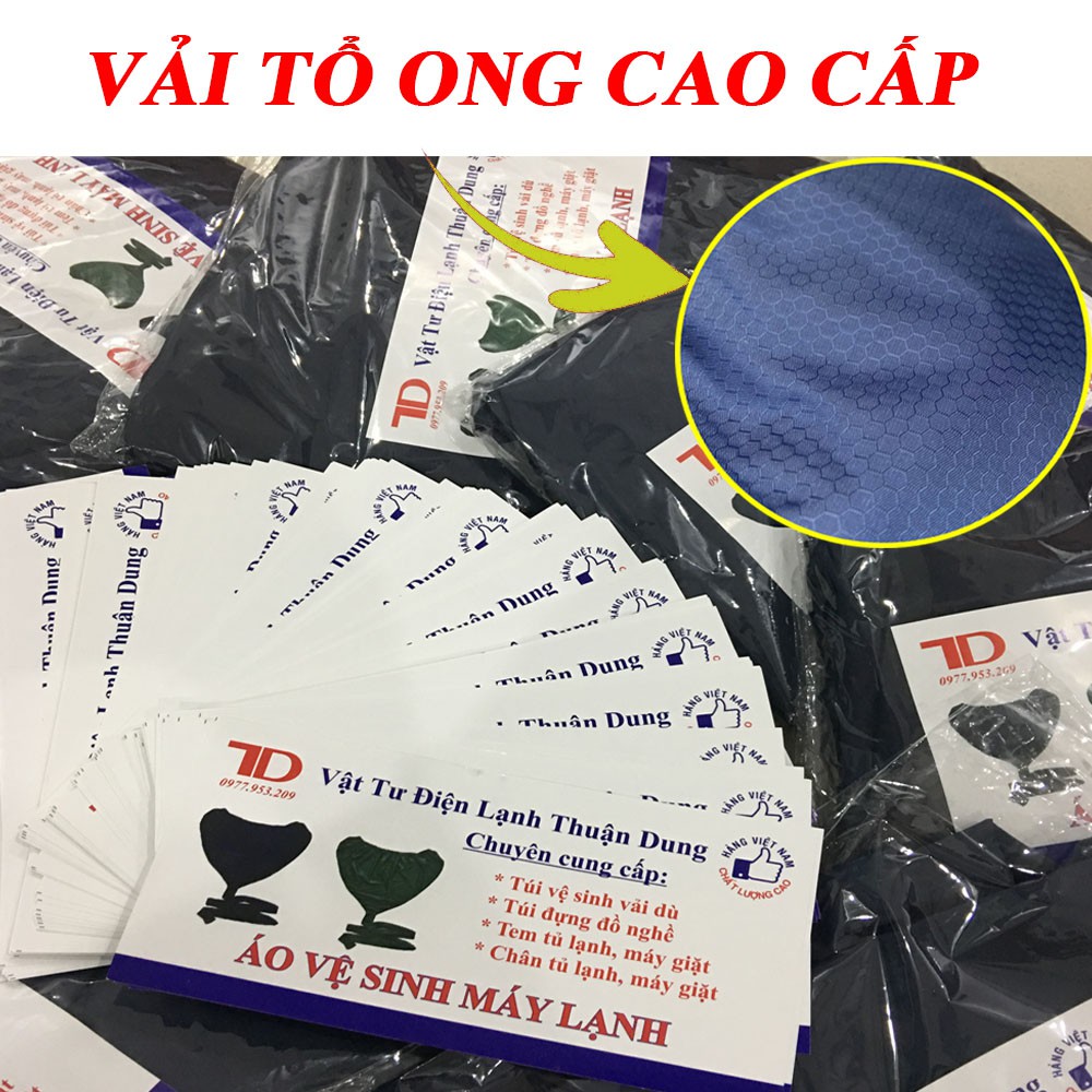 Túi vệ sinh máy lạnh treo tường âm trần vải dù chống thấm tổ ong cao cấp, áo vệ sinh máy lạnh chuyên nghiệp TD01