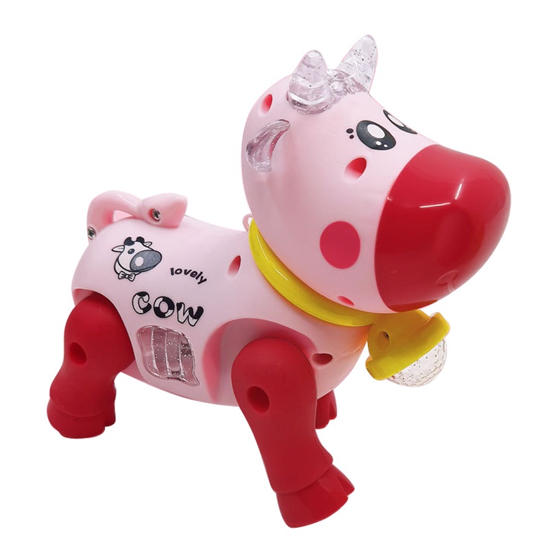 Con bò đồ chơi, Bò con biết đi có phát nhạc, Đồ chơi con bò phát nhạc có đèn vui nhộn dành cho trẻ em