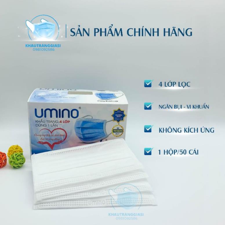 Khẩu trang 4 lớp Umino màu trắng | BigBuy360 - bigbuy360.vn