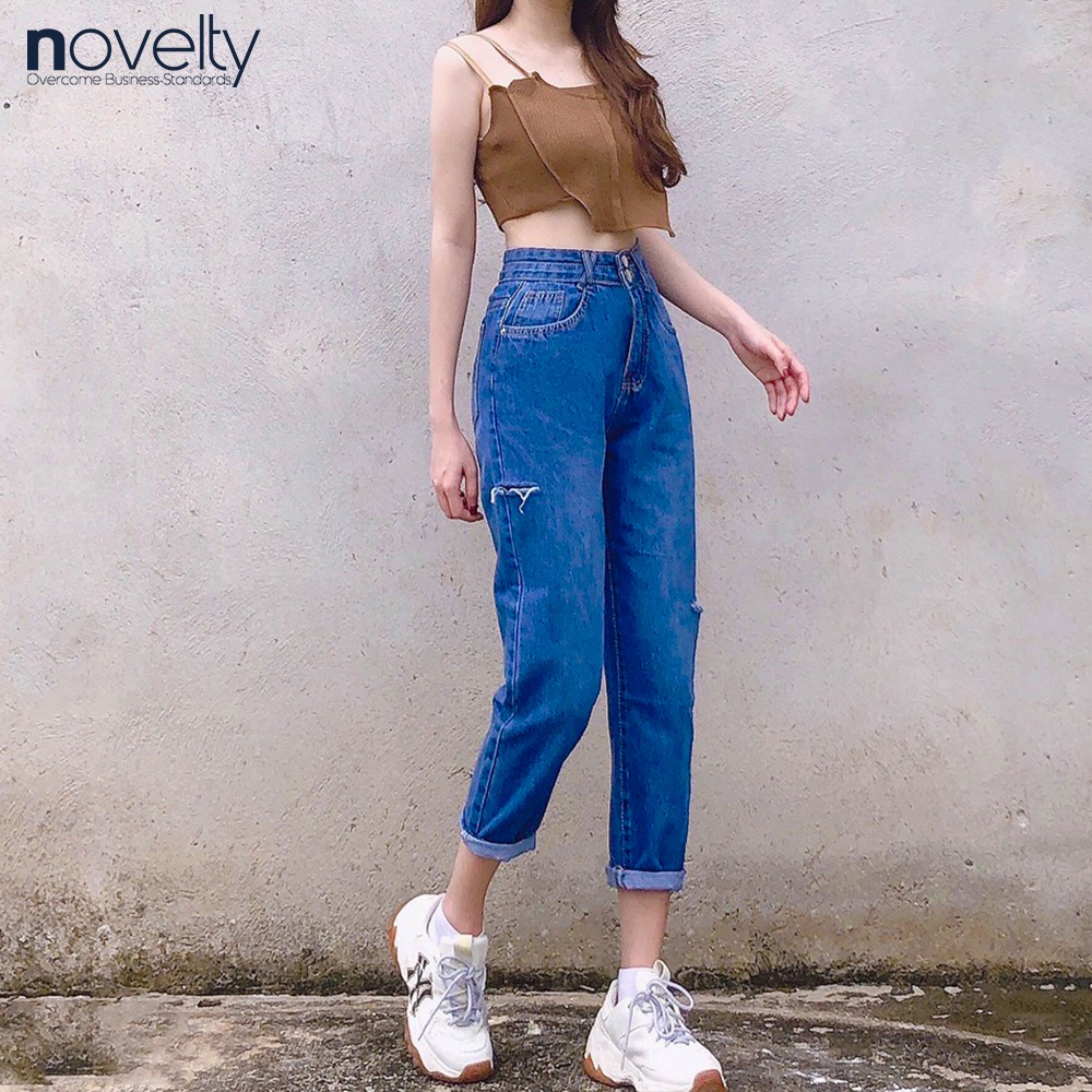 Quần Jeans nữ baggy lưng cao Novelty MS693 2201000