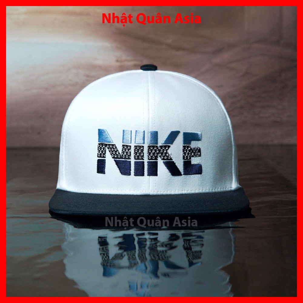 Nón lưỡi trai Nike trắng kết xanh logo thêu snapback cao cấp - Nhật Quân Asia nhatquanasia capman