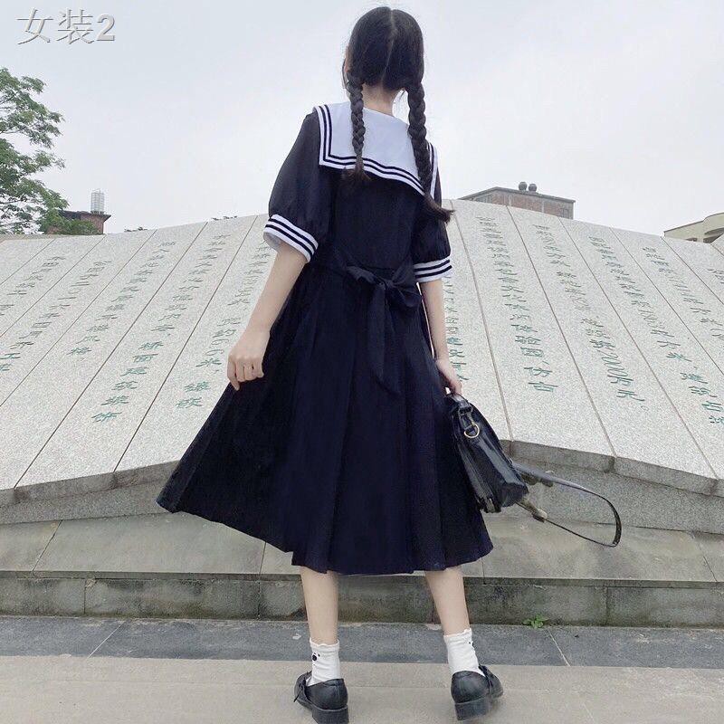 ♀○Váy ngắn tay mới mùa hè nữ sinh bộ đồ thủy thủ jk ngọt ngào Phiên bản Hàn Quốc của xu hướng đại học dài trun