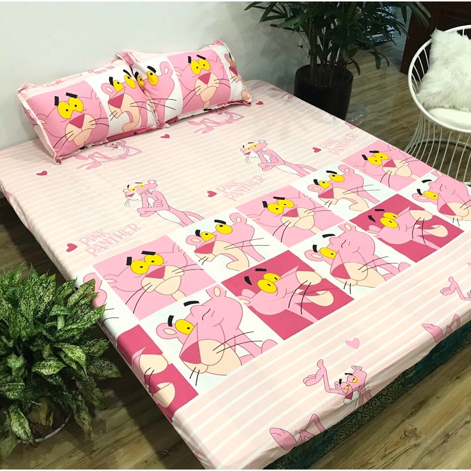 Bộ Ga gối Cotton Poly 3 Món Mẫu Hổ Con Tinh Nghịch