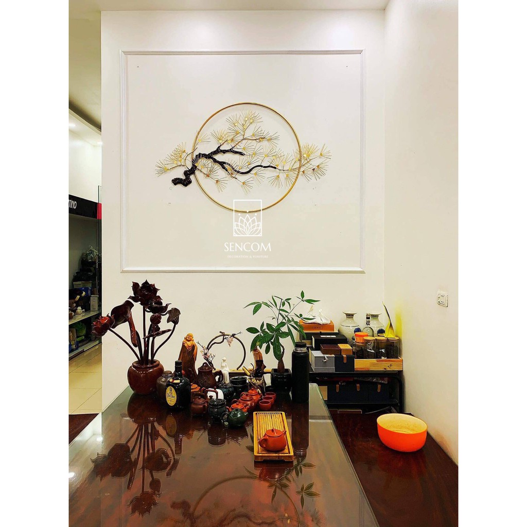 Tranh Sắt Treo Tường Nghệ Thuật, Tranh Decor Trang Trí Cây Tùng Mã 610