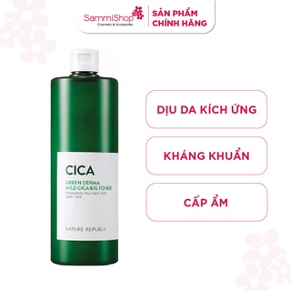 Nước hoa hồng Nature Republic Green Derma Mild Cica Big Toner 500ml