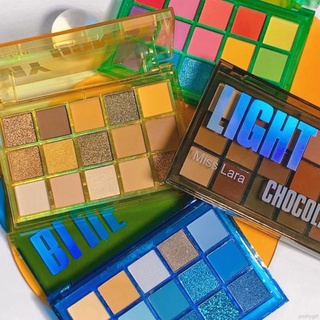 [Hàng mới về] Bảng phấn trang điểm mắt 15 màu sắc cầu vồng neon sắc tố cao chống thấm nước thời trang