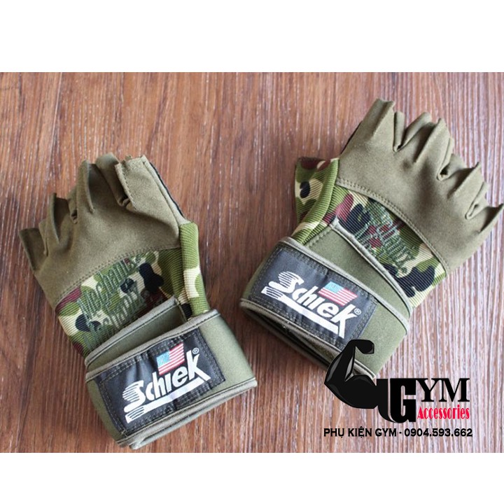 Găng Tay Tập Gym Schiek Gloves màu xanh