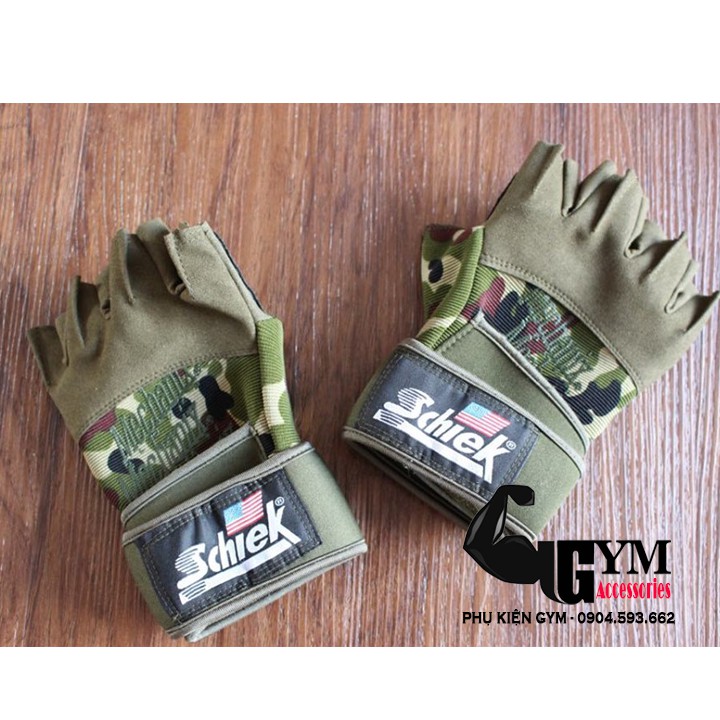 Găng Tay Tập Gym Schiek Gloves màu xanh