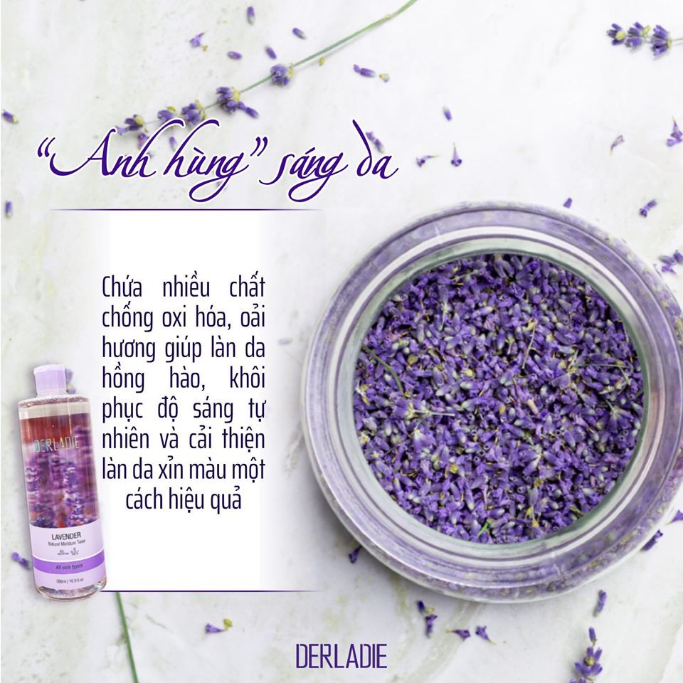 Nước Hoa Hồng Giảm Mụn, Kiềm Dầu Toner Derladie Lavender Natural Moisture 500ml | BigBuy360 - bigbuy360.vn