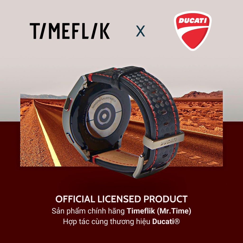 Dây da đồng hồ Ducati Carbon Special Edition chính hãng Timeflik
