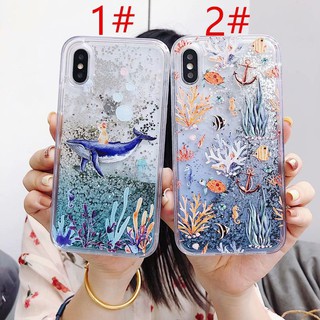 Ốp lưng họa tiết động vật biển dễ thương cho Samsung A6 A8 Plus note 8 9