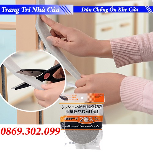 Miếng dán cách âm khe cửa, giảm chấn cửa chống bụi tiêu chuẩn nhật bản