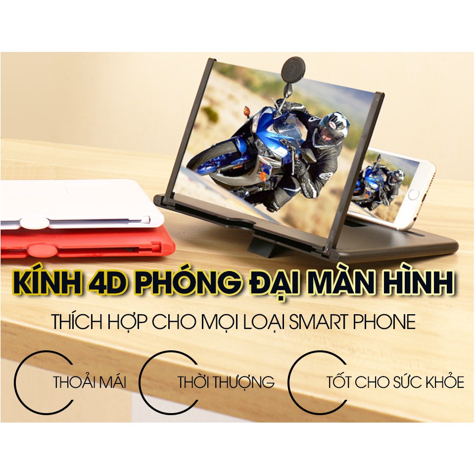 Kính Phóng To Màng Hình Điện Thoại, Màng Phóng Đại 4D [KÍNH 4D]