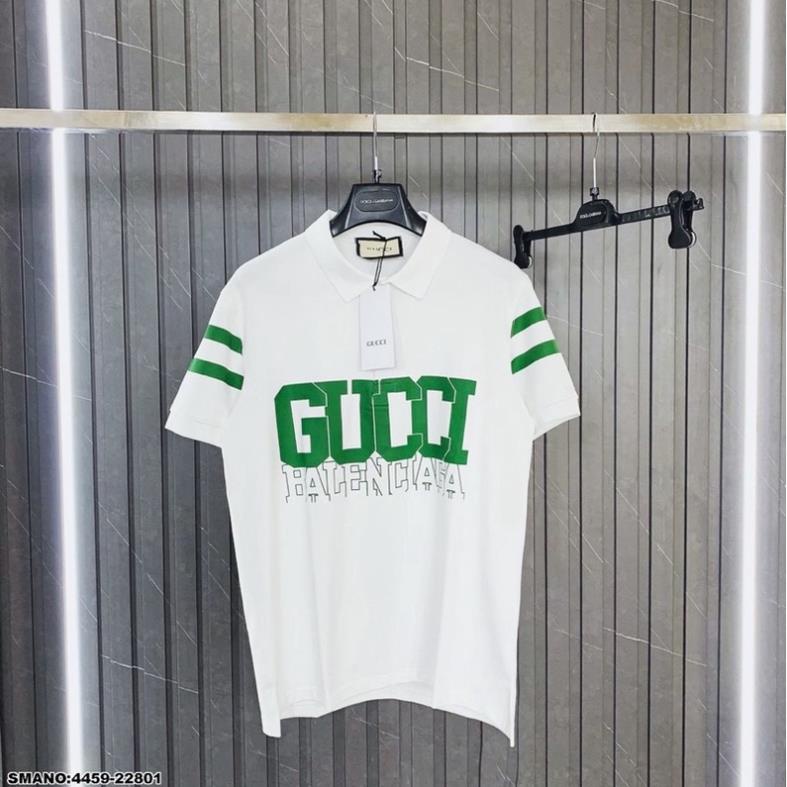 Áo Polo Nam In Chữ GC Xanh Siêu Chất - Áo Nam Polo GC Hai Vạch Siêu Hot