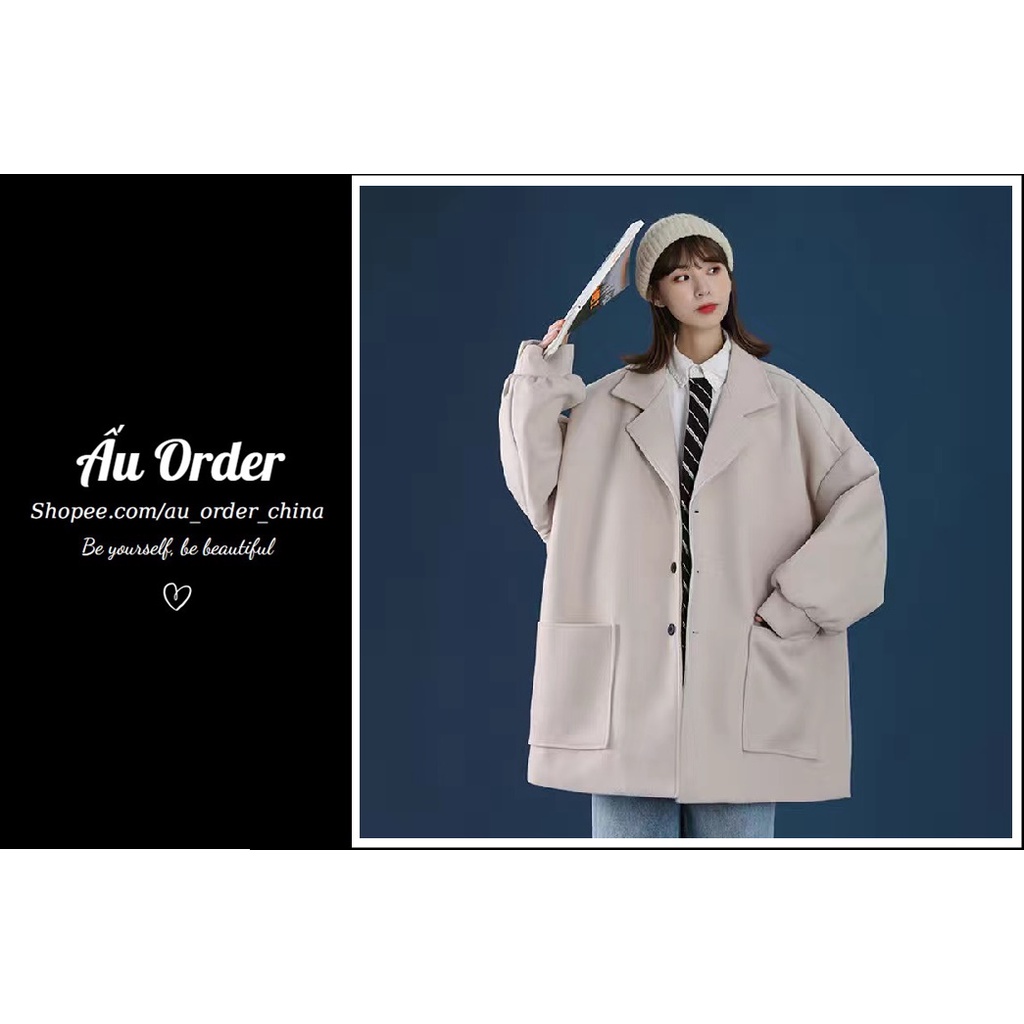 [HÀNG ĐANG VỀ] Áo Khoác Dạ Dài Tay Trơn Nhiều Màu Cá Tính Super Bigsize đến 150kg | BigBuy360 - bigbuy360.vn
