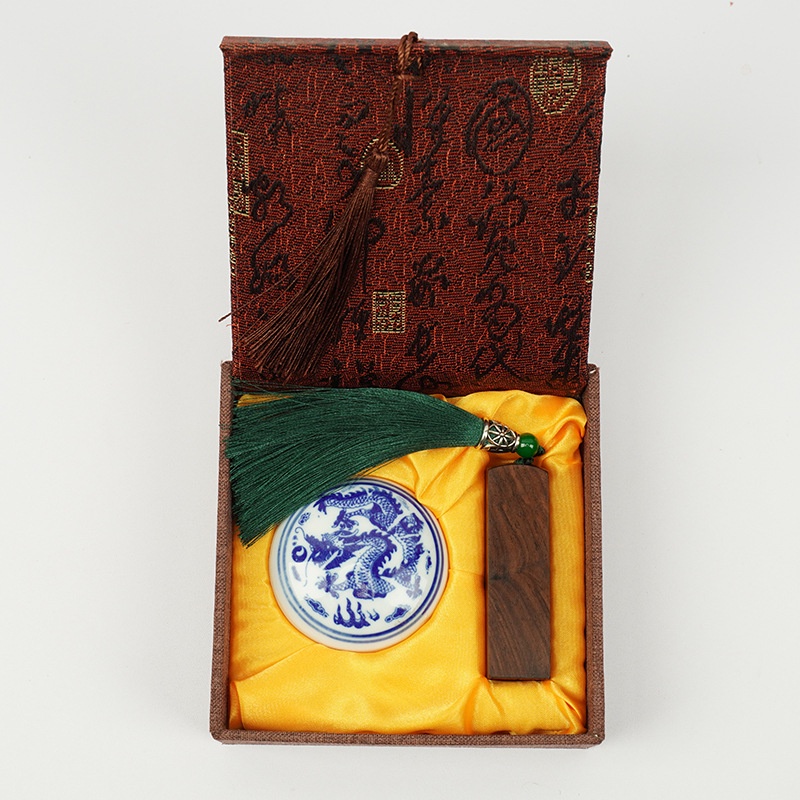 Bộ Con Dấu Thư Pháp Bằng Gỗ Đàn Hương Cứng Khắc Chữ Thư Pháp Kiểu Trung Hoa Tên cá nhân